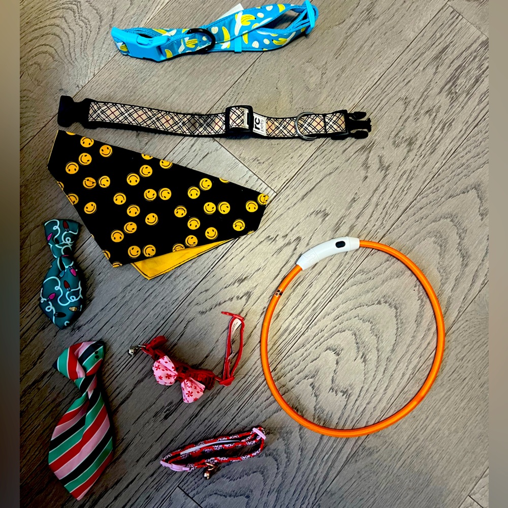DOG & CAT Collar Bundle Lot tie / bandana
